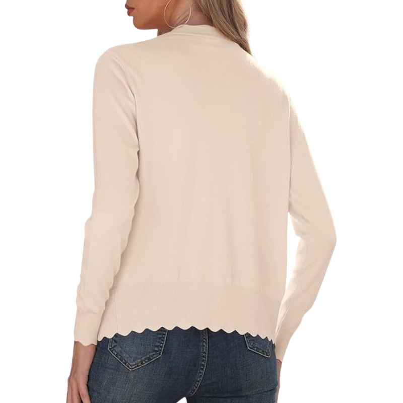 Long Sleeve Knit Design Cardigan With Button For Women - Image 14