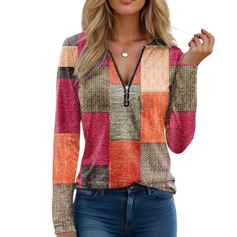 Quarter Zip Patterned Pullover - Image 14