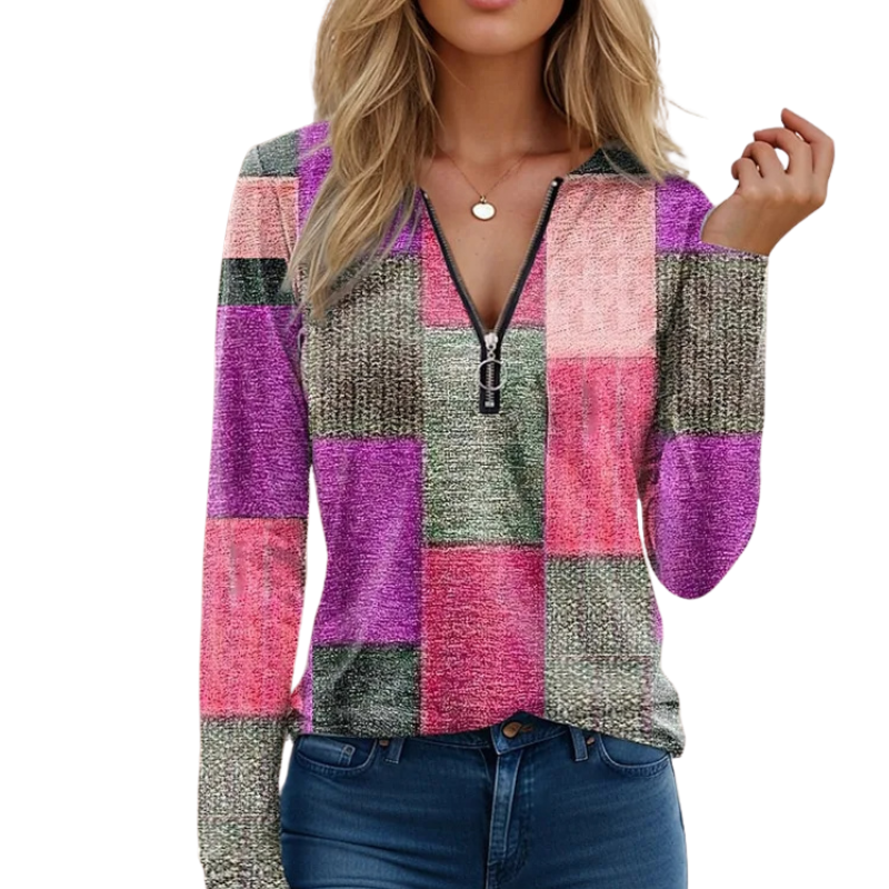 Quarter Zip Patterned Pullover - Image 15