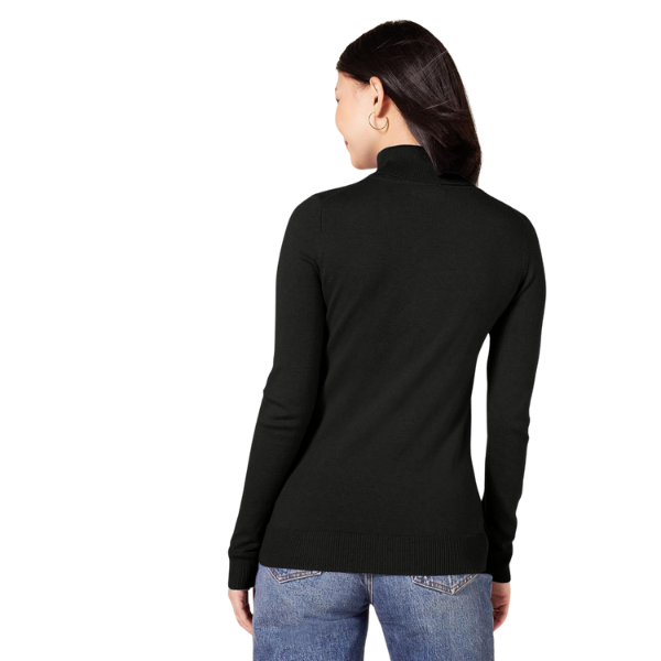 Classic Fit Lightweight Knit Long Sleeve Sweater For Women - Image 2