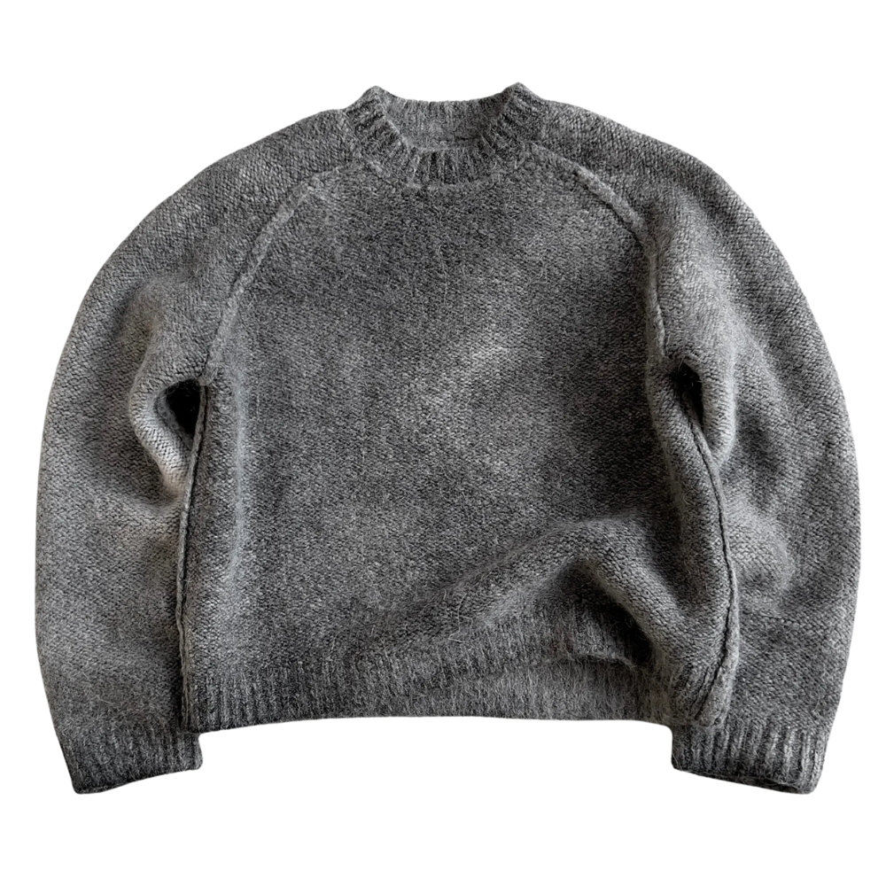 Soft Mohair Knit Sweater With Reversible Textures - Image 13