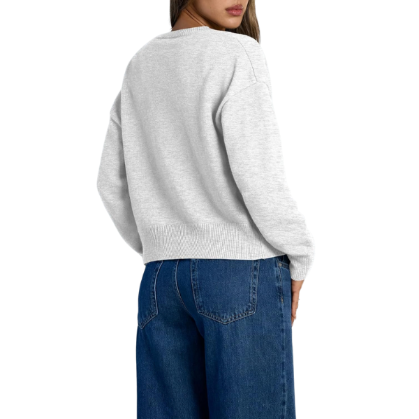 Cropped Lightweight Button Front Cardigan Sweater For Women - Image 4