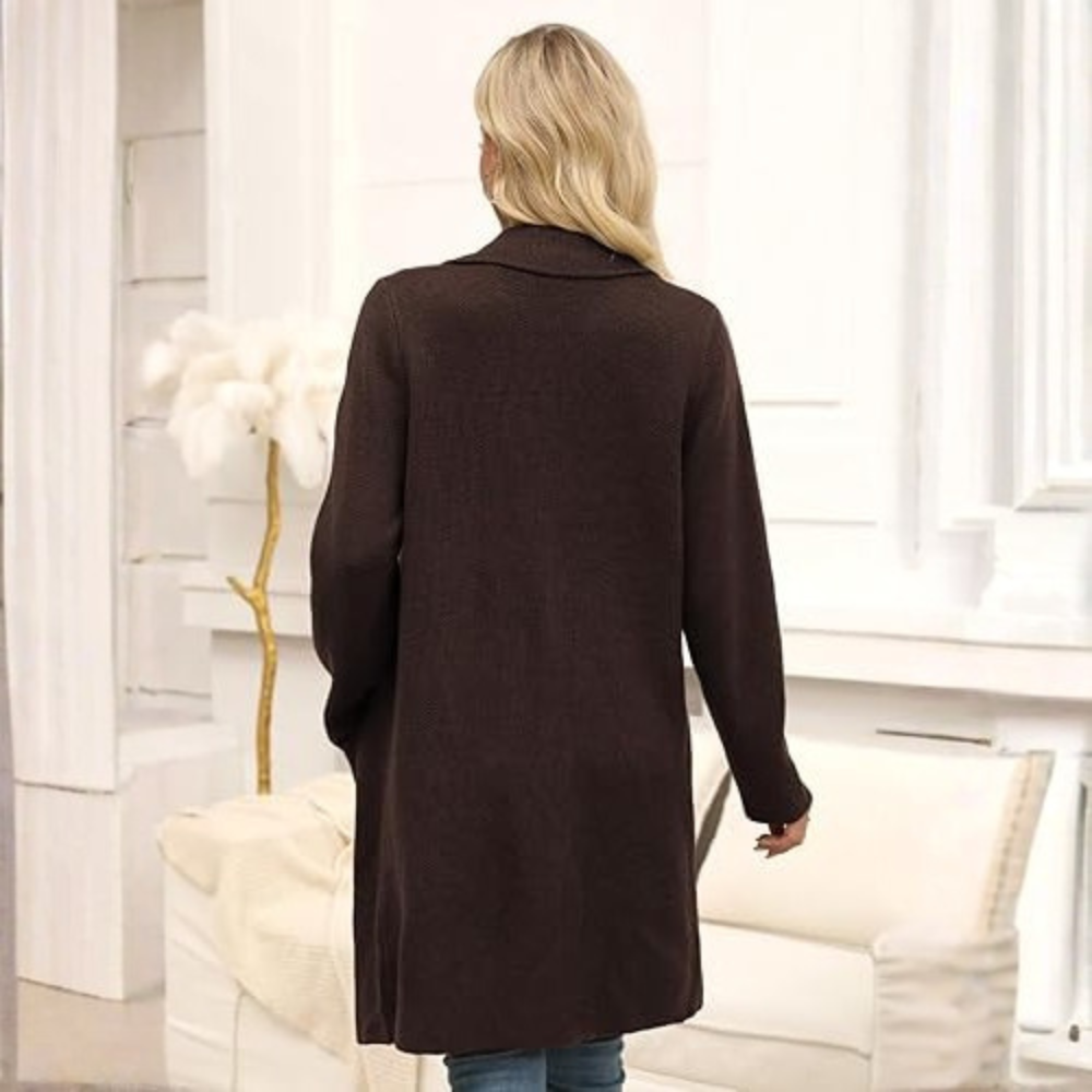 Long Open Front Cardigan Coat for Women - Image 18