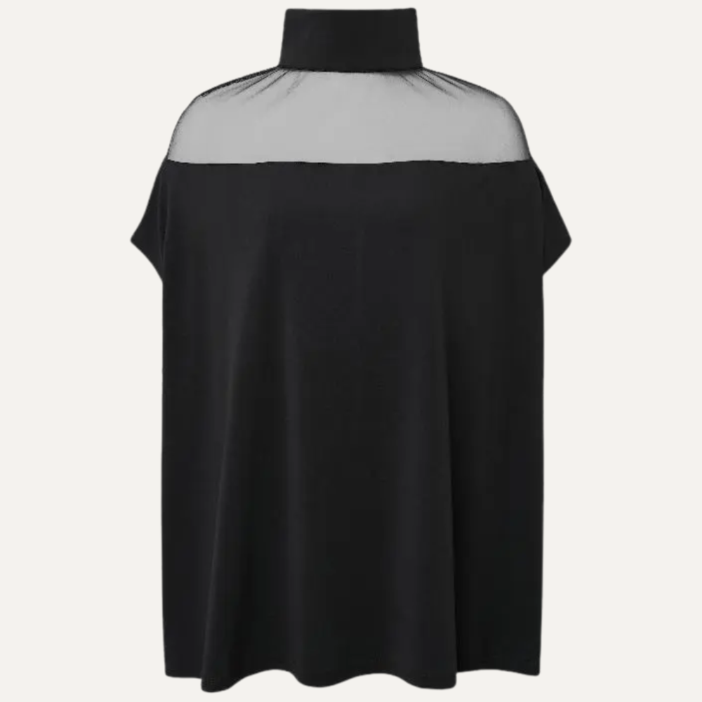 Draped Sleeve Loose Fit Knit Blouse - Image 4