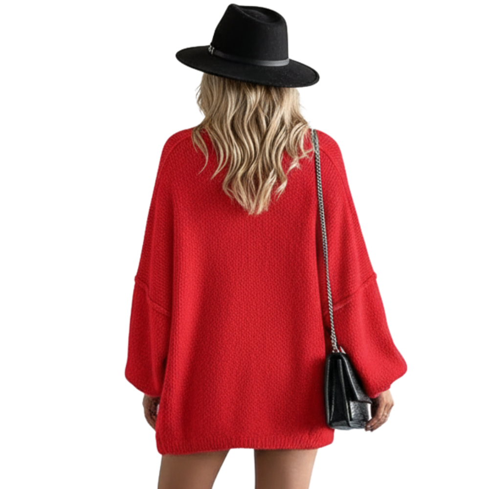 Oversized Open Front Lantern Sleeve Cardigan - Image 18
