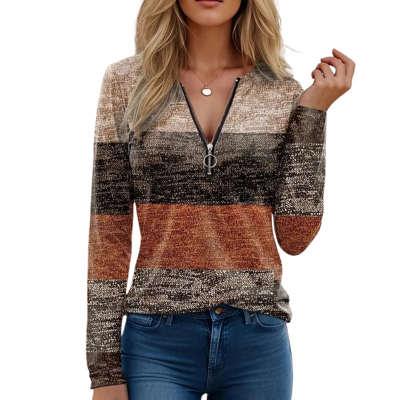 Quarter Zip Patterned Pullover - Image 17