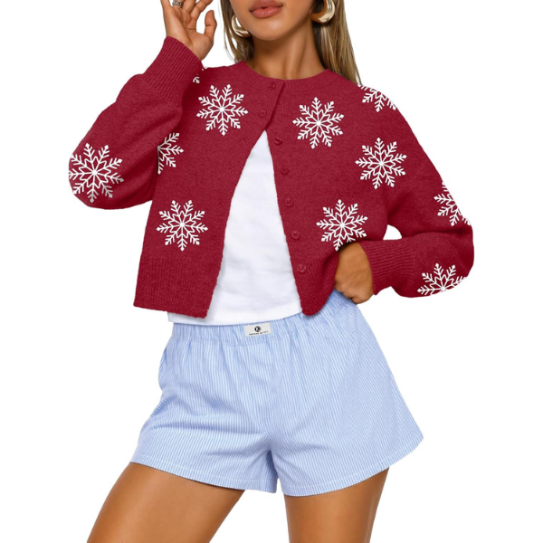 Cropped Lightweight Button Front Cardigan Sweater For Women - Image 27