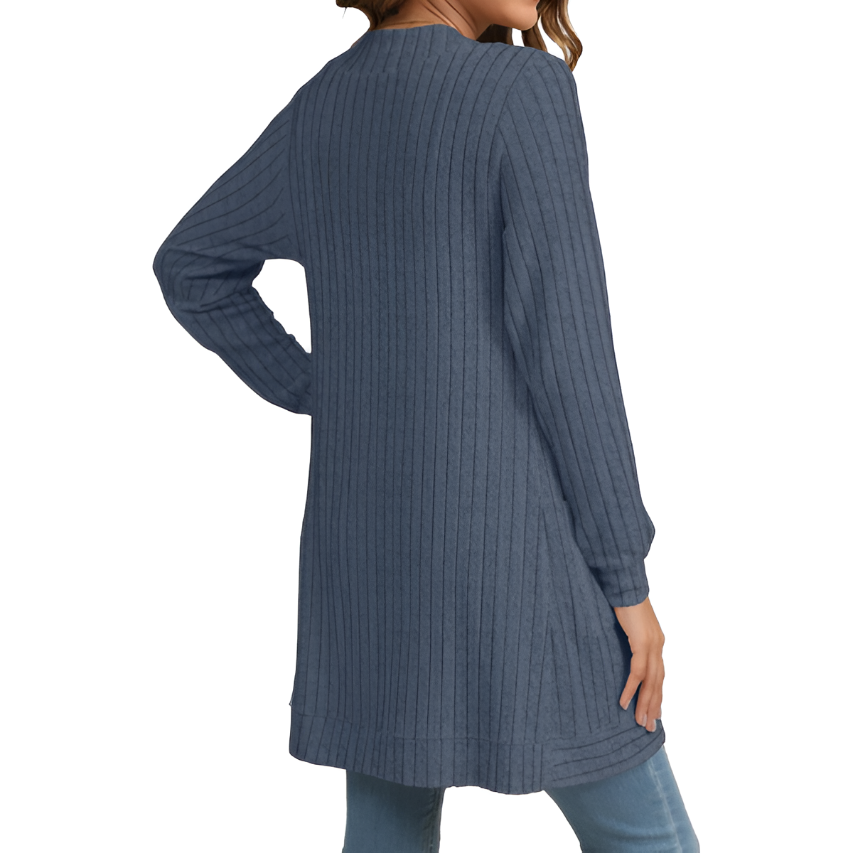 Women Long Sleeve Open Front Cardigan Casual Lightweight Long Cardigans Loose Knit Outwear with Pockets - Image 17