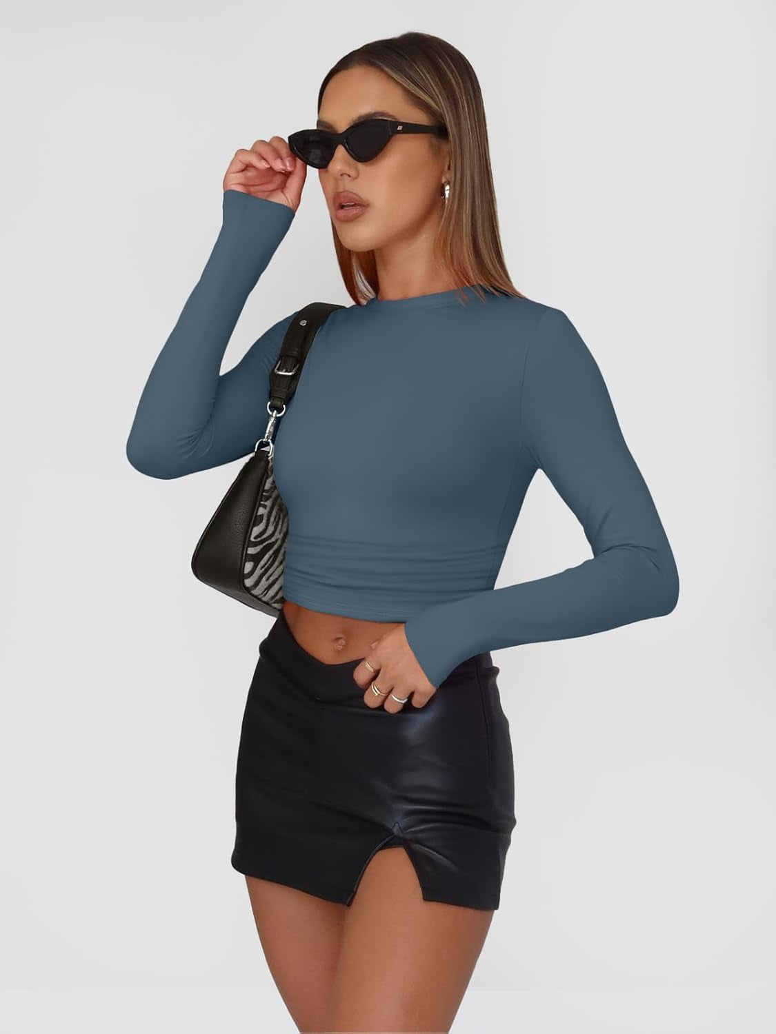 Elegant Long Sleeve Slim Fit Pullover Top - Image 5