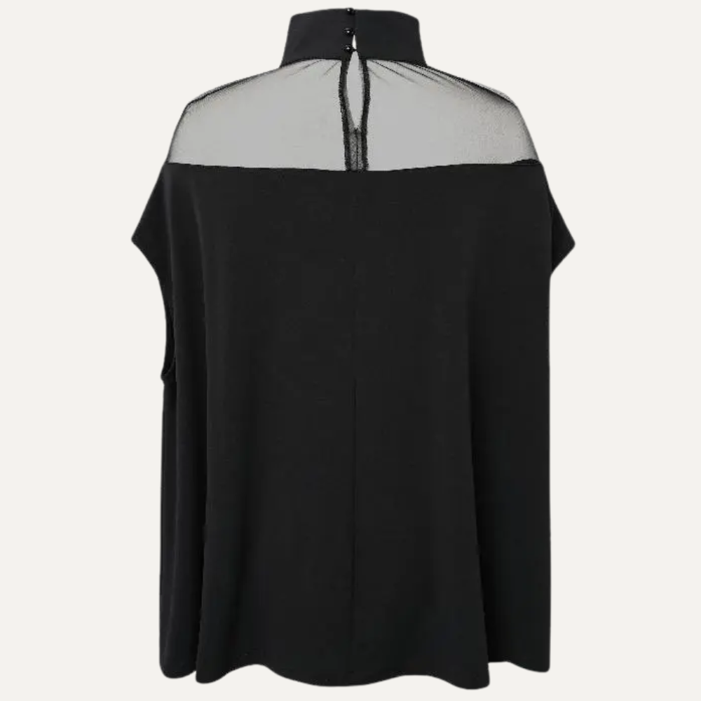 Draped Sleeve Loose Fit Knit Blouse - Image 5