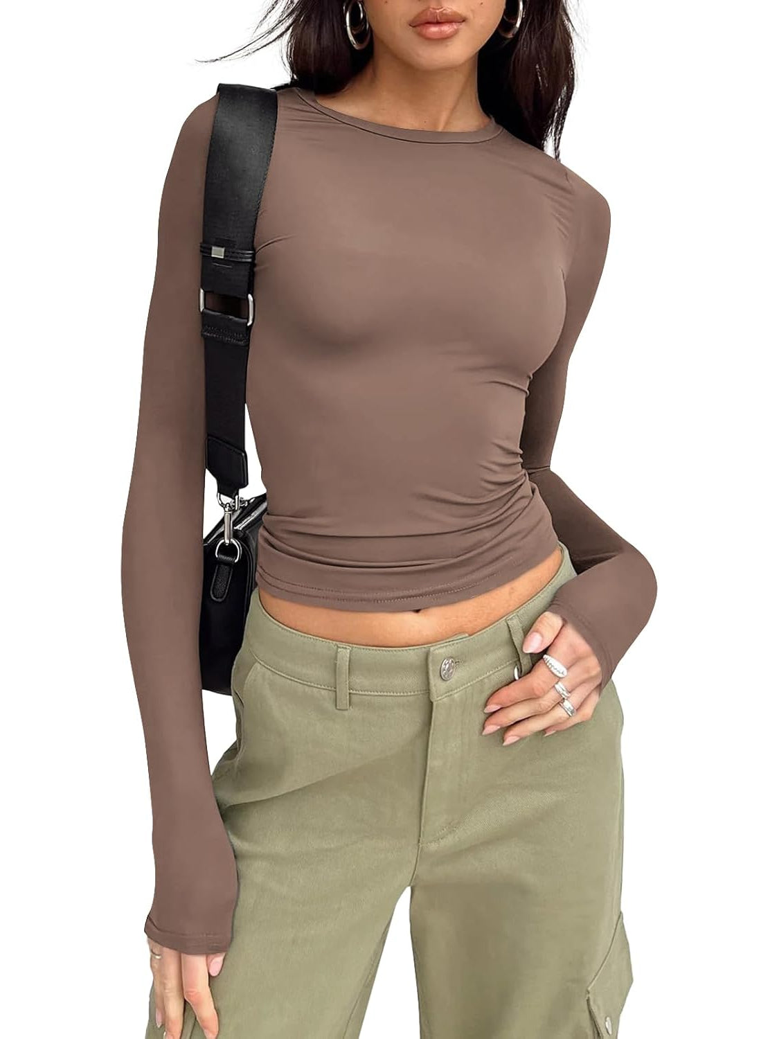 Elegant Long Sleeve Slim Fit Pullover Top - Image 13