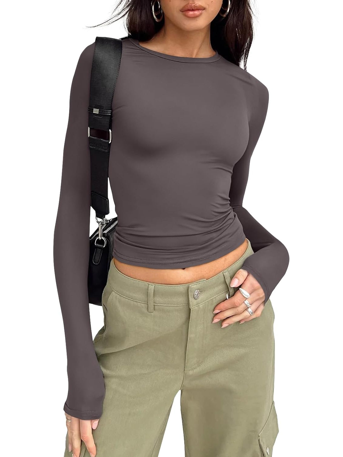 Elegant Long Sleeve Slim Fit Pullover Top - Image 6