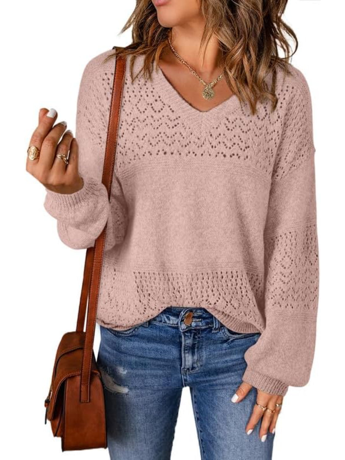 Casual Long Sleeve Knit Pullover Sweater - Image 6