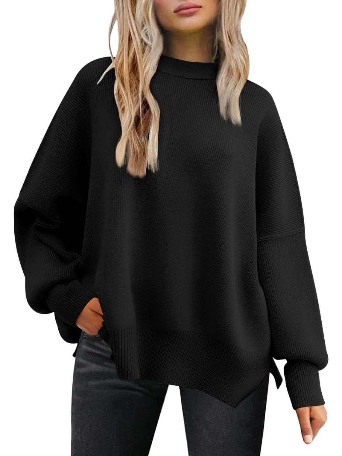 Cozy Batwing Sleeve Sweater For Woman - Image 5