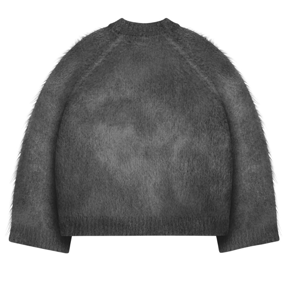 Soft Mohair Knit Sweater With Reversible Textures - Image 23