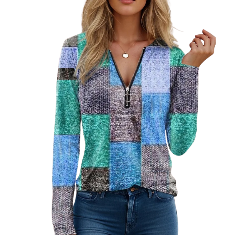Quarter Zip Patterned Pullover - Image 18