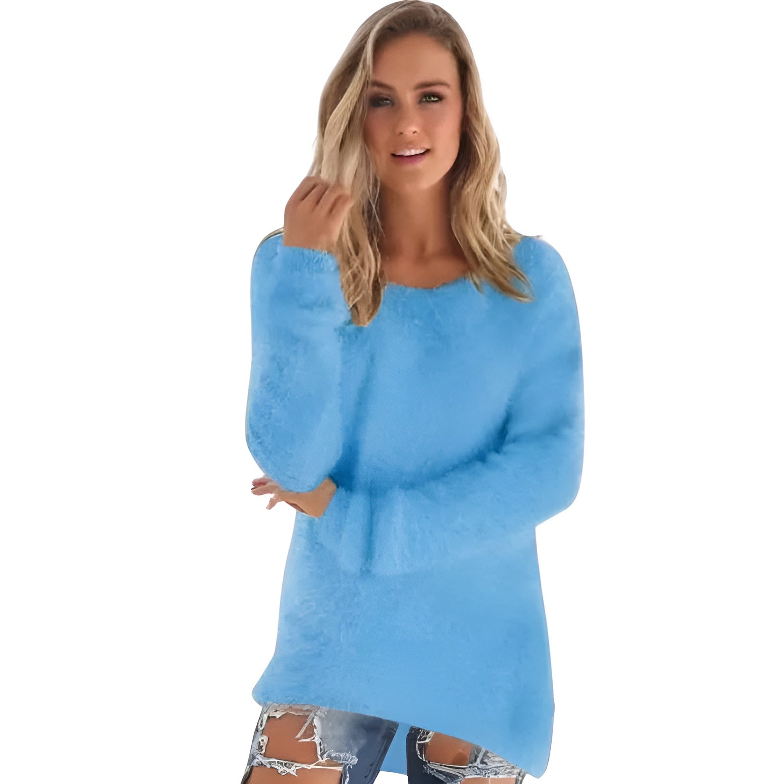 Cozy Fleece Knit Sweater - Image 2