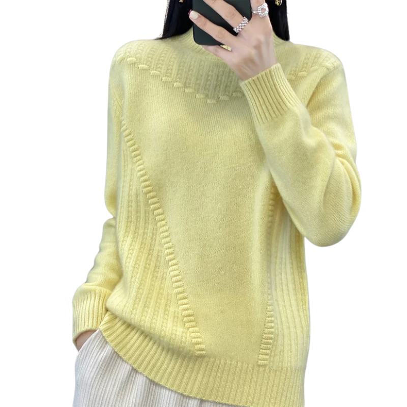 Loose Half Collar Pullover Sweater - Image 7