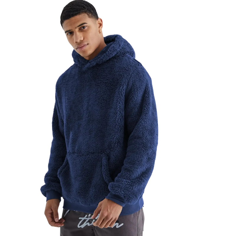 Plush Fleece Pullover With Kangaroo Pocket - Image 6