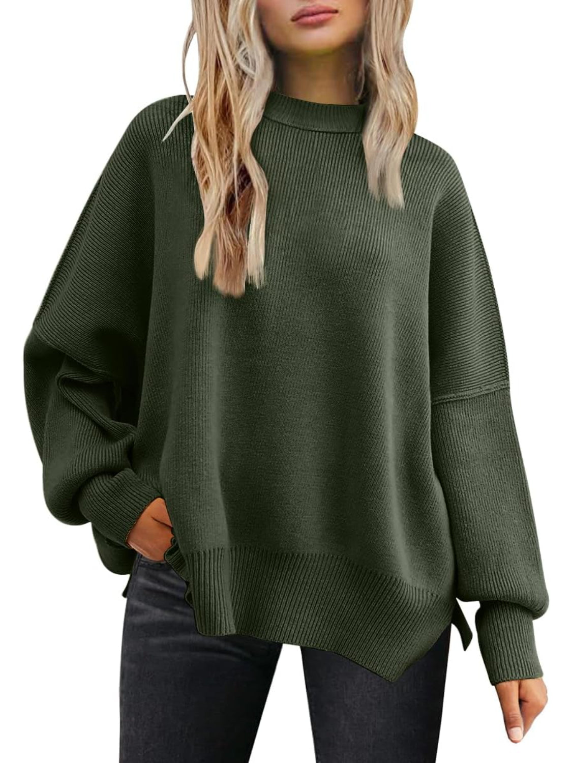 Cozy Batwing Sleeve Sweater For Woman - Image 8