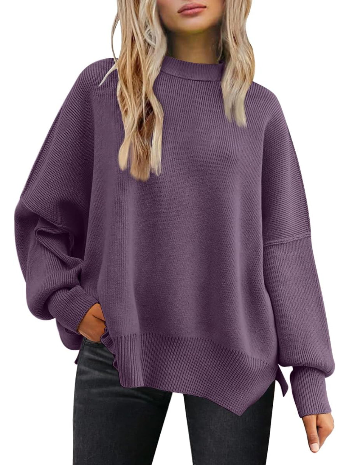 Cozy Batwing Sleeve Sweater For Woman - Image 9