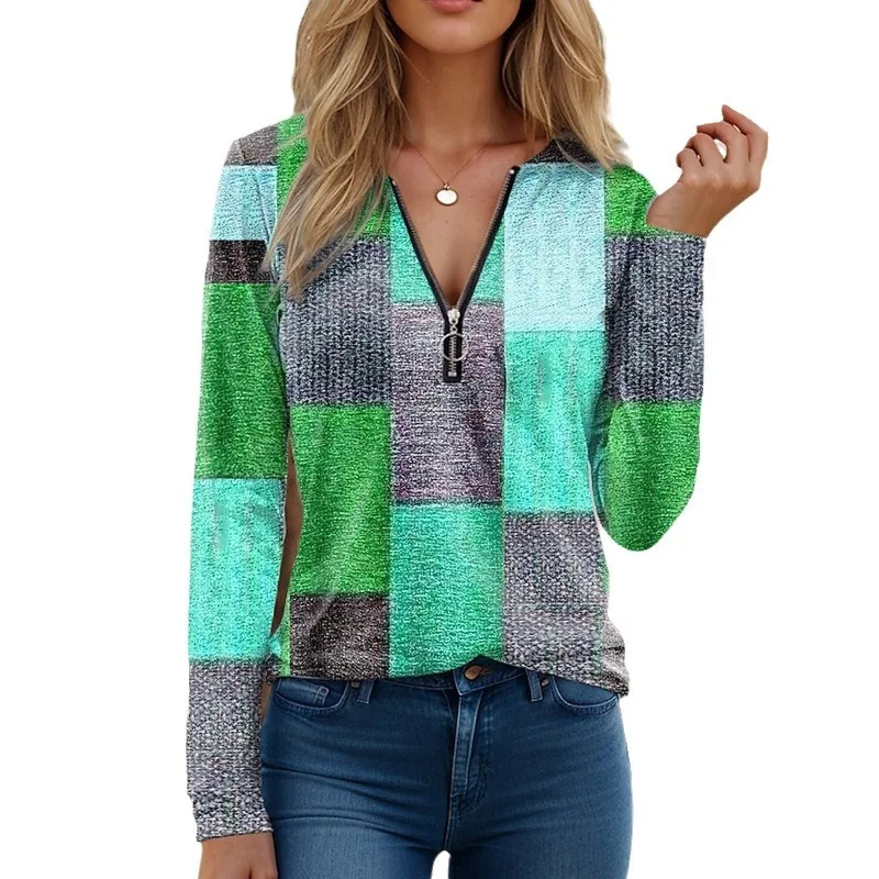 Quarter Zip Patterned Pullover - Image 19