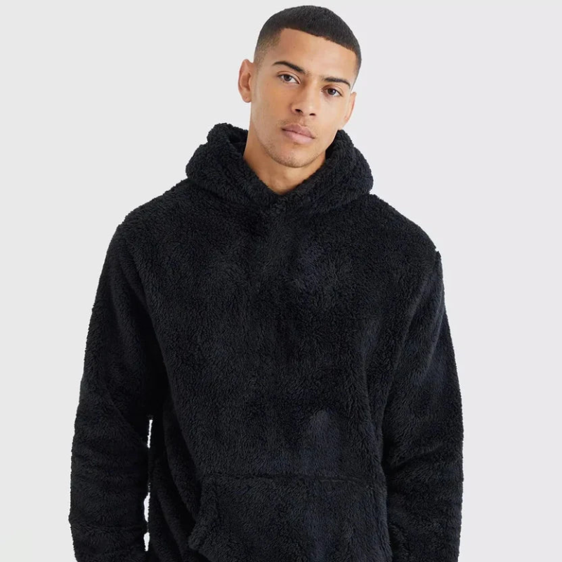 Plush Fleece Pullover With Kangaroo Pocket - Image 8