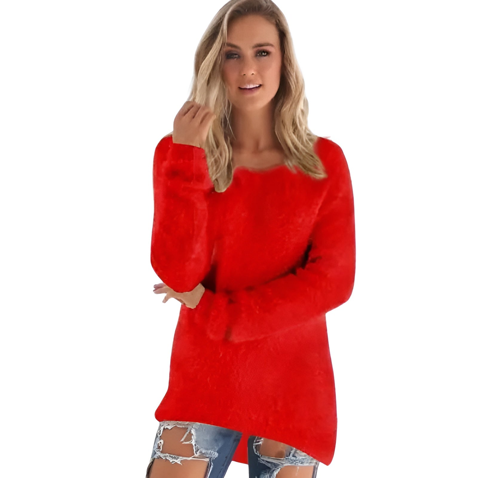 Cozy Fleece Knit Sweater - Image 4