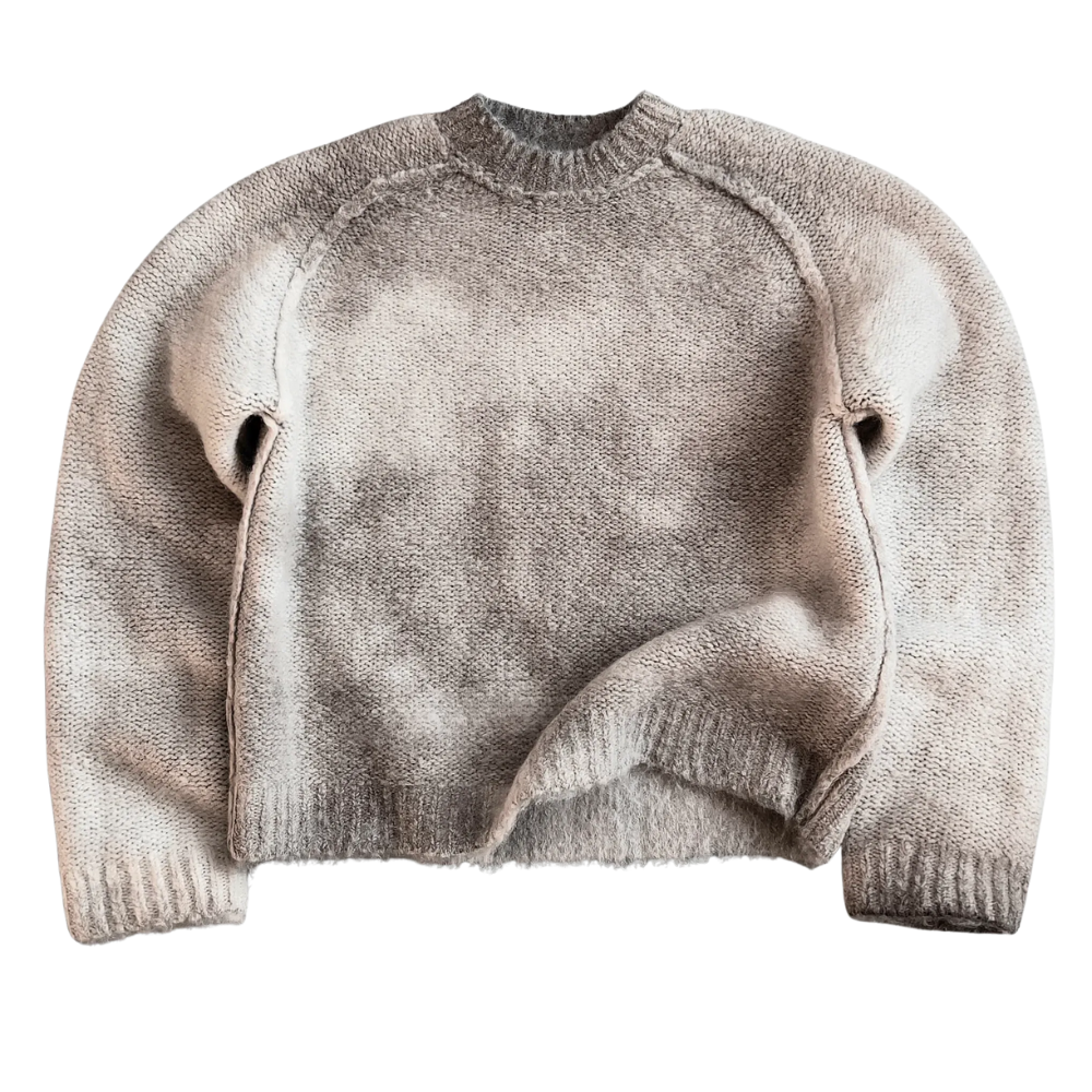Soft Mohair Knit Sweater With Reversible Textures - Image 8