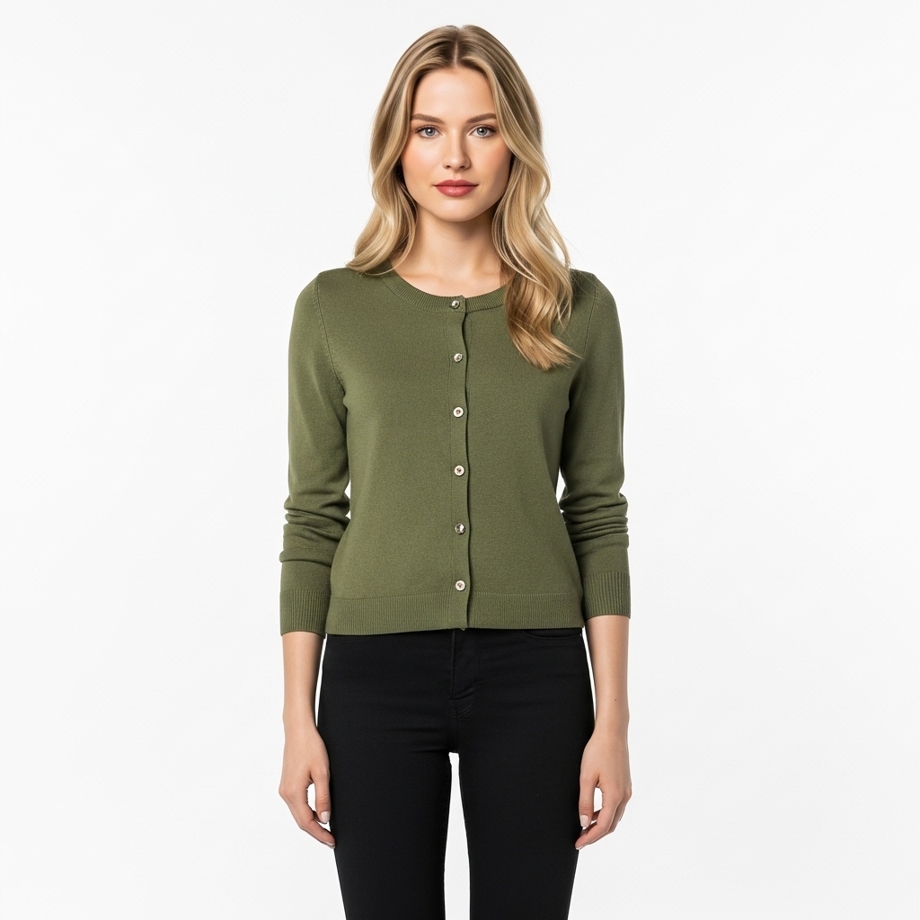 Lightweight Plus Size Cardigan With Button For Women - Image 4