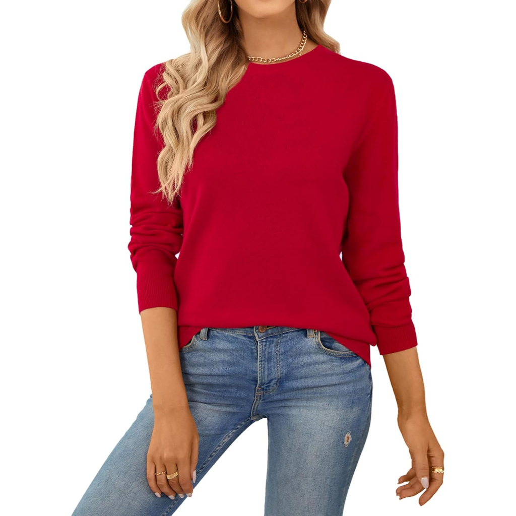 Classic Long Sleeve Knit Sweater For Women - Image 5