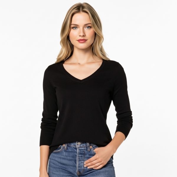 Regular Fit Lightweight Long Sleeve Sweater For Women