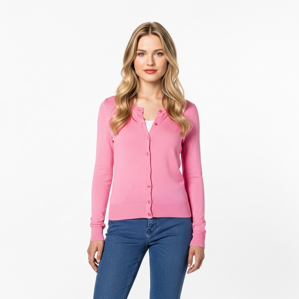 Lightweight Plus Size Cardigan With Button For Women - Image 2