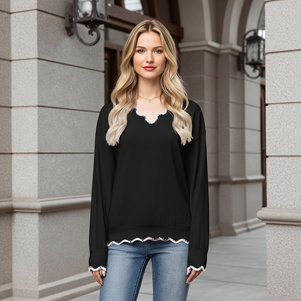 Casual Long Sleeve Lightweight Sweaters For Women - Image 8