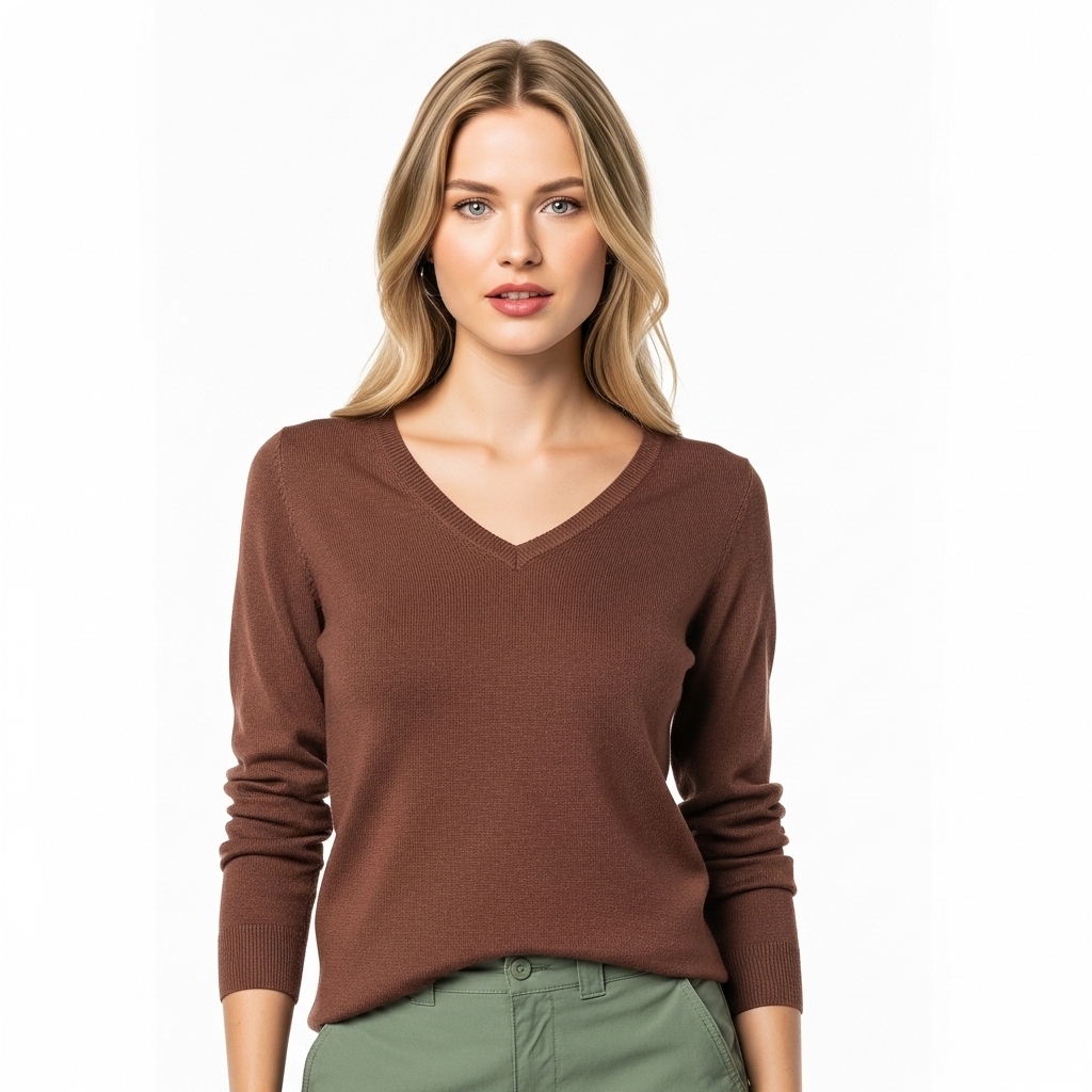 Regular Fit Lightweight Long Sleeve Sweater For Women - Image 9