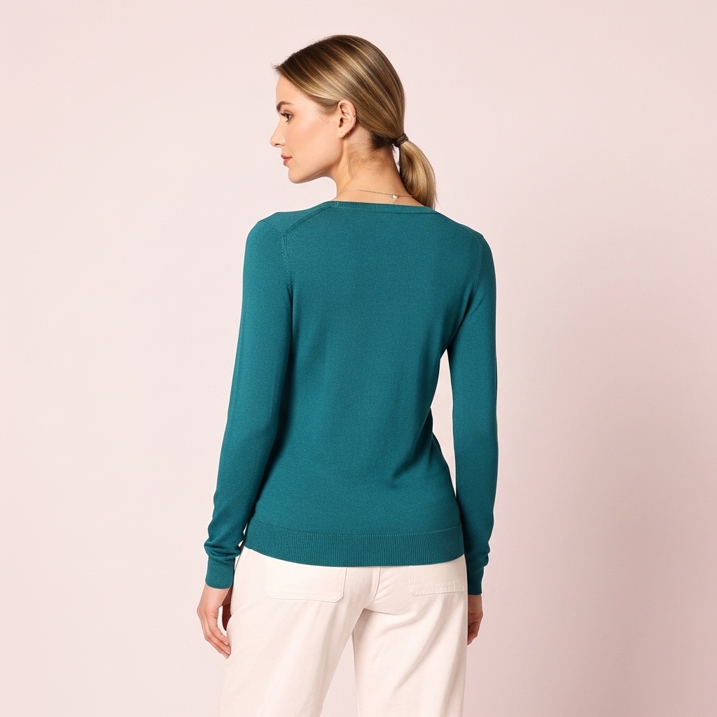 Regular Fit Lightweight Long Sleeve Sweater For Women - Image 20