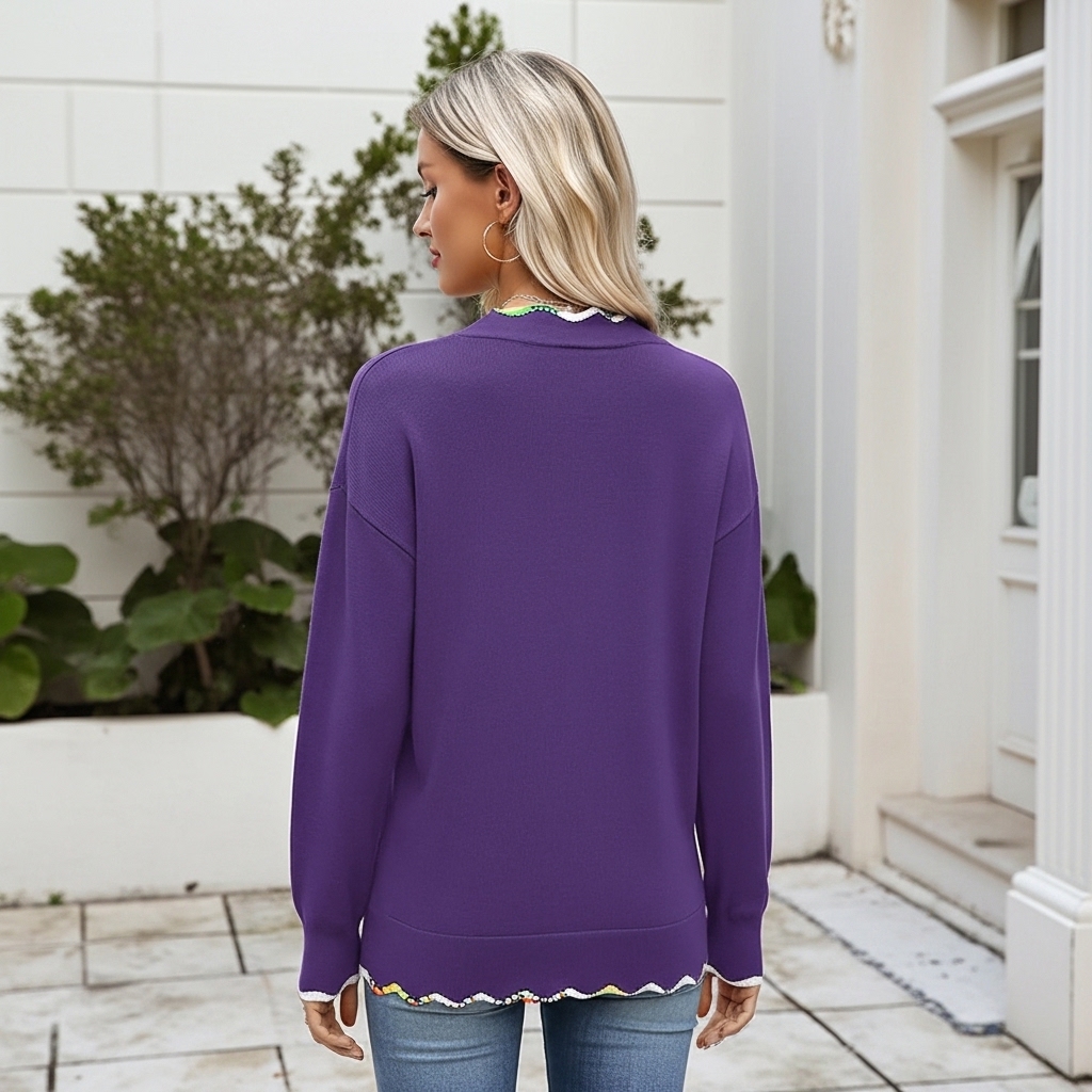 Casual Long Sleeve Lightweight Sweaters For Women - Image 15