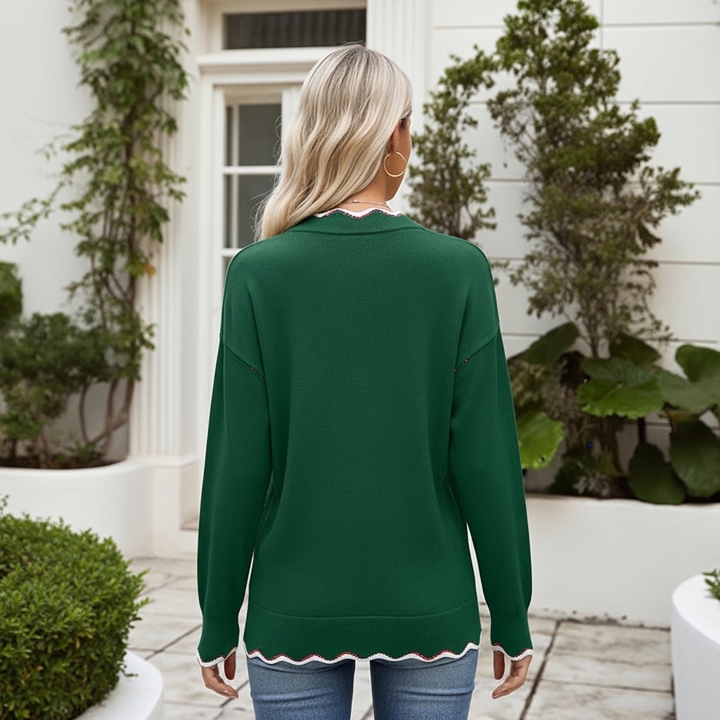 Casual Long Sleeve Lightweight Sweaters For Women - Image 20