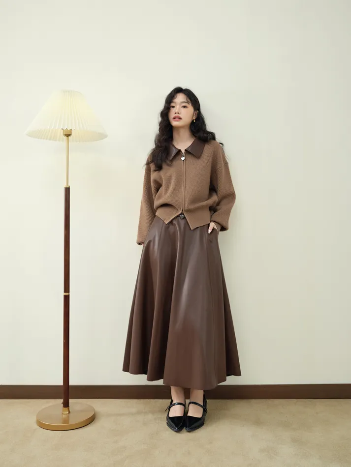 Double Zip Cardigan Sweater - Image 8
