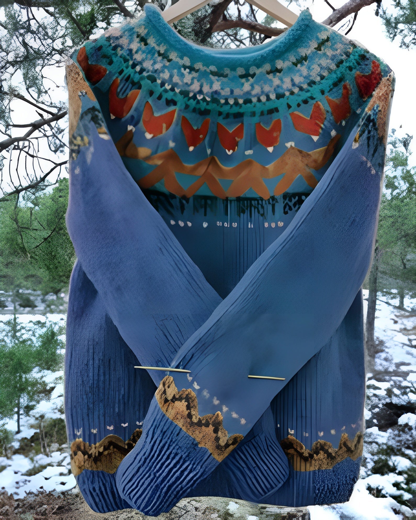 Retro Style Winter Long Sleeve Knitted Sweater - Image 2