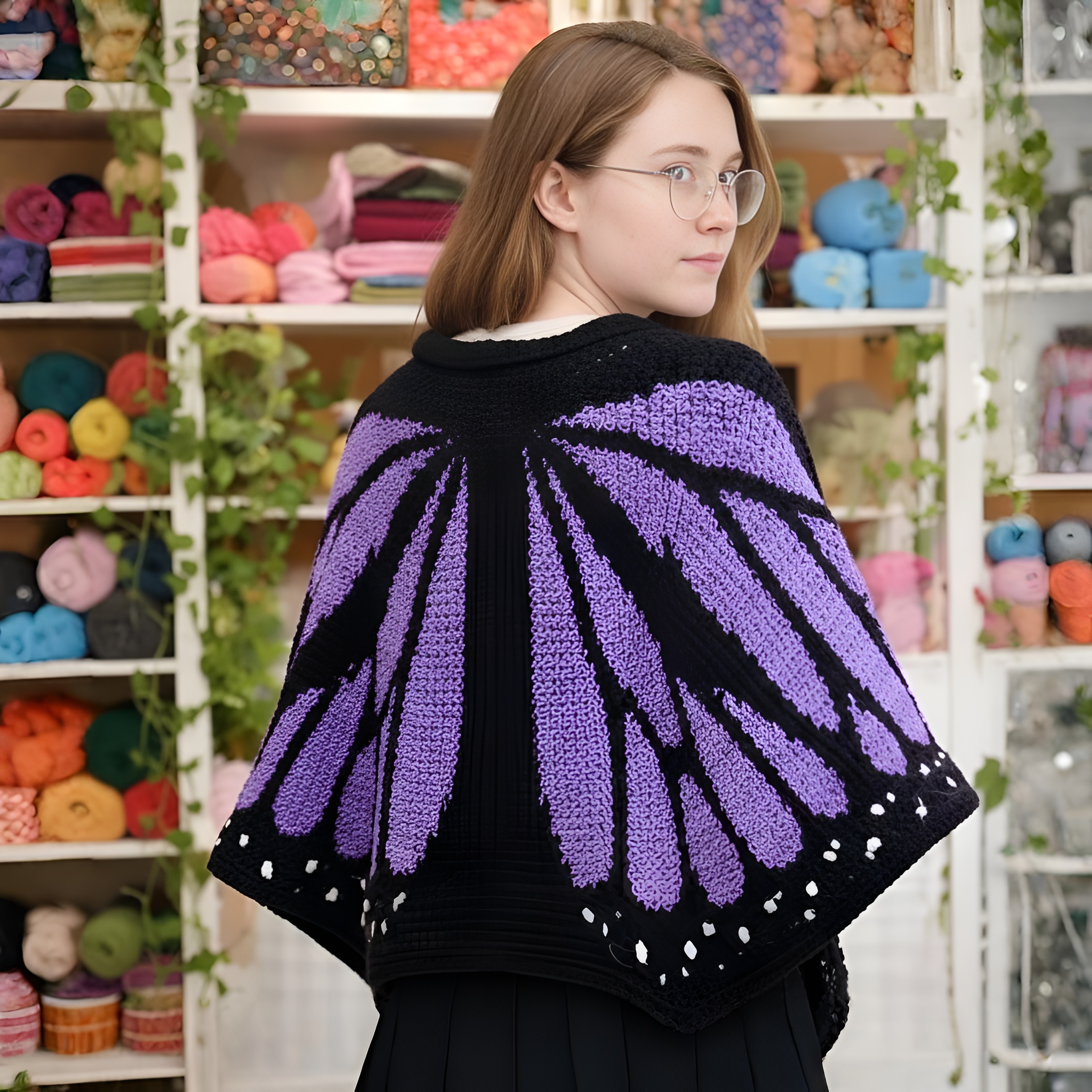 Butterfly Wings Loose Fit Knit Batwing Sleeve Cardigan Sweater - Image 3