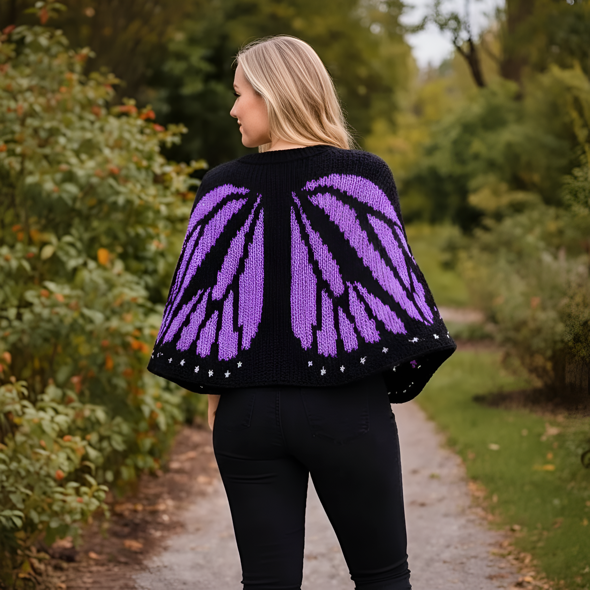 Butterfly Wings Loose Fit Knit Batwing Sleeve Cardigan Sweater - Image 4