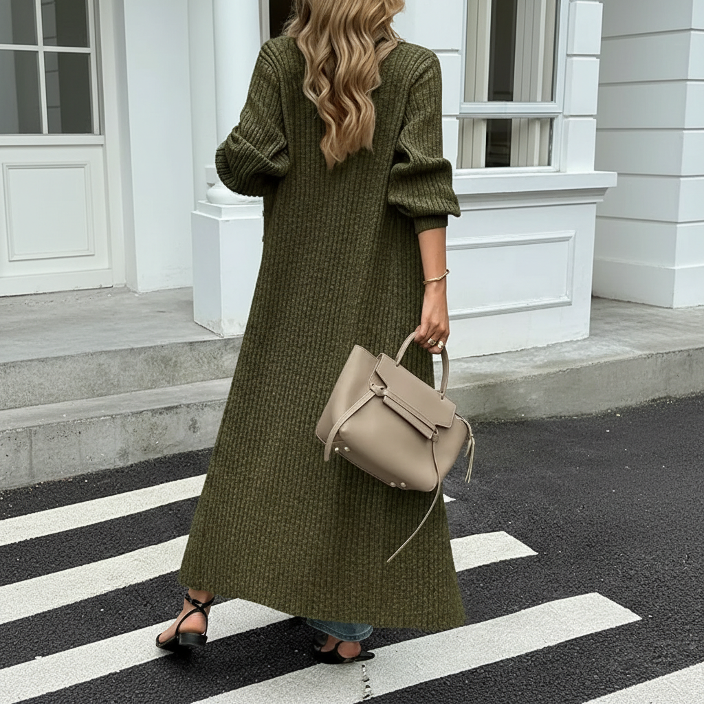 Long Sleeve Button Front Chunky Style Knit Cardigan Sweater Coat - Image 21