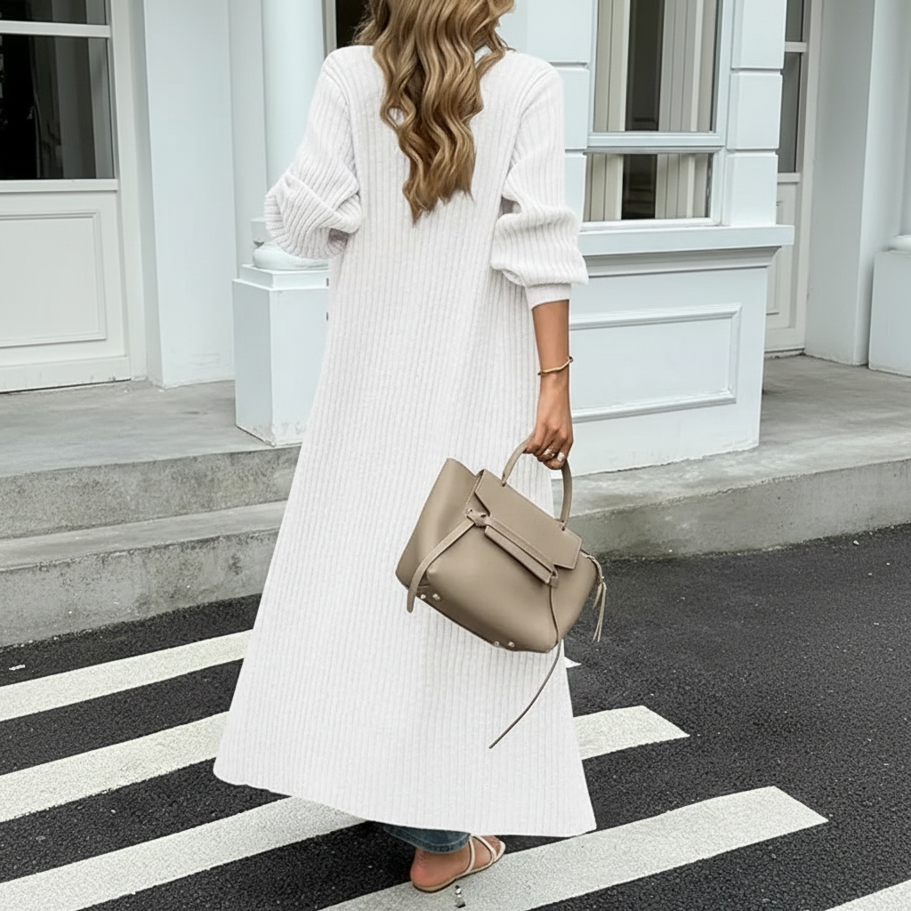 Long Sleeve Button Front Chunky Style Knit Cardigan Sweater Coat - Image 17