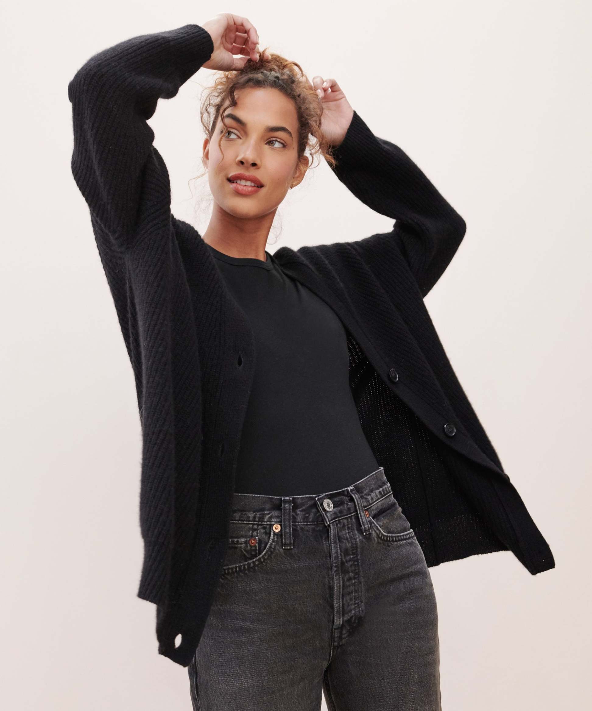 Women's Casual Cocoon Cardigan - Image 3