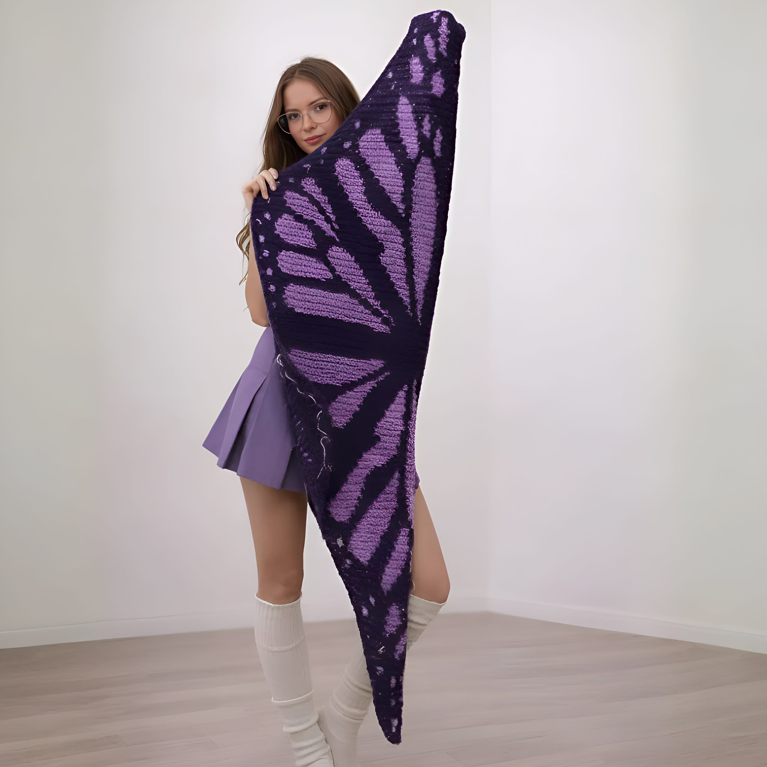 Butterfly Pattern Knit Cardigan For Women - Image 3