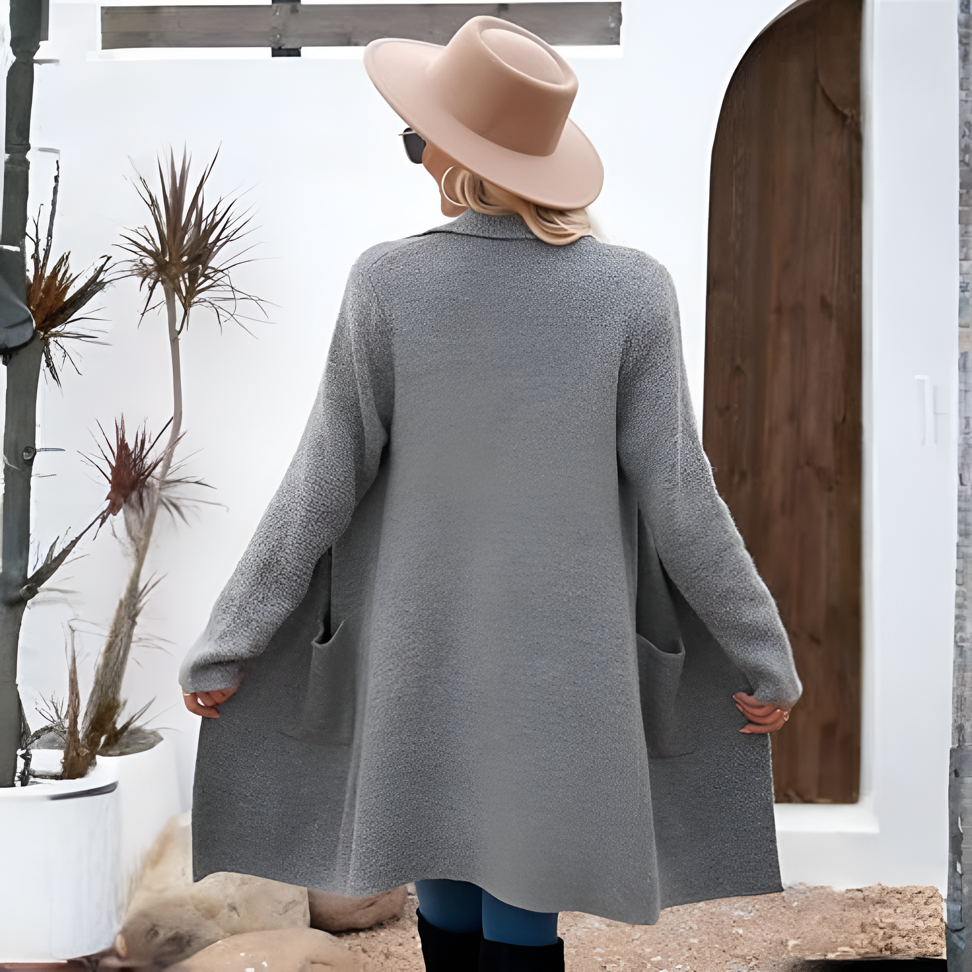 Long Open Front Cardigan Coat for Women - Image 22