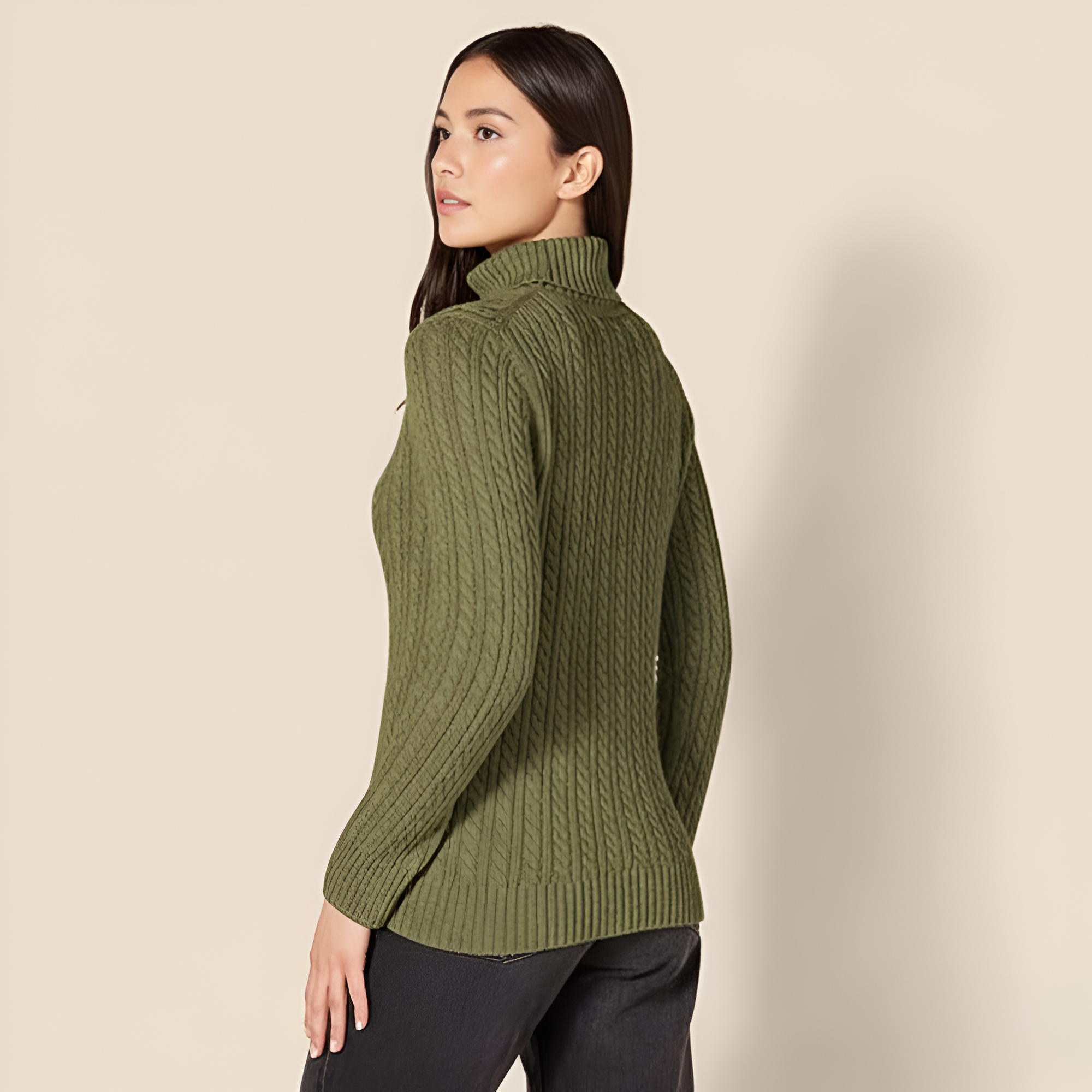 Fisherman Cable Knit Classic Sweater - Image 2